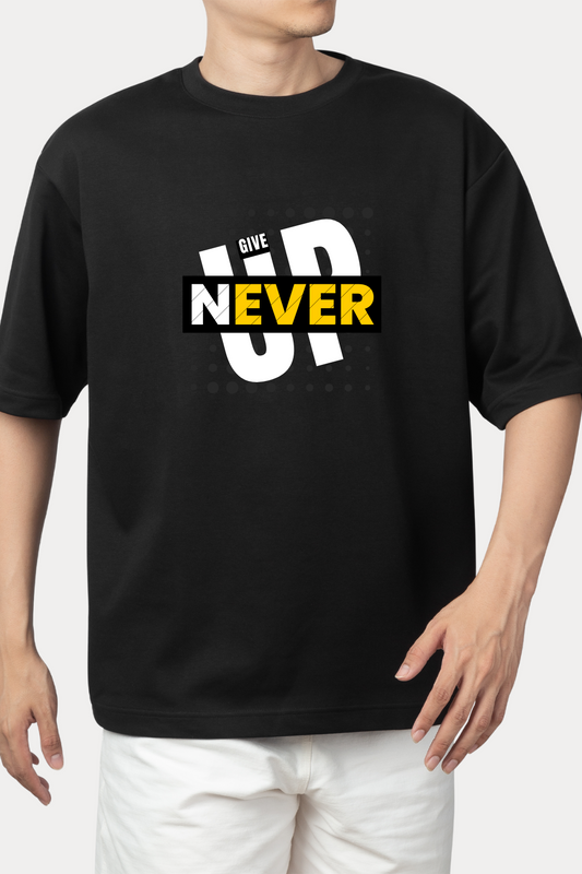 Never Give Up - Motivational T-Shirt - Premium 100% Cotton / Jersey